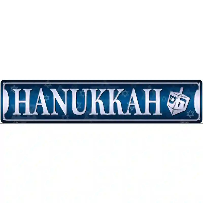 Hanukkah Novelty Metal Street Sign 24" x 5" (ST)