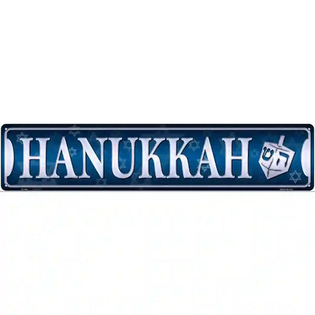 Hanukkah Novelty Metal Street Sign 24" x 5" (ST)