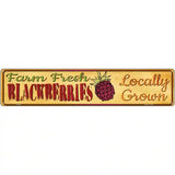 Farm Fresh Blackberries Novelty Metal Street Sign 24" x 5" (ST)