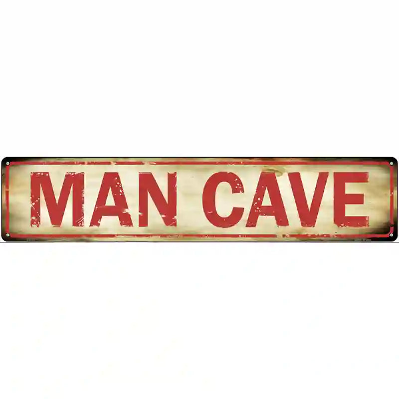 Man Cave Novelty Metal Street Sign 24" x 5" (ST)
