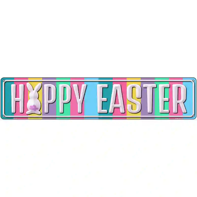 Happy Easter Novelty Street Sign 24" x 5" (ST)
