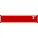 Red Street Blank Novelty Street Sign 24" x 5" (ST)