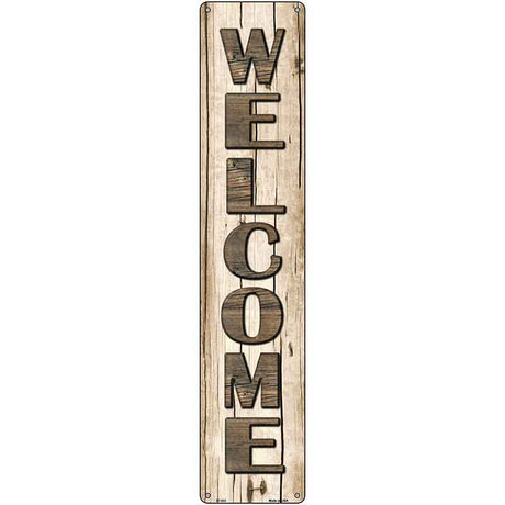Welcome Wood Novelty Metal Street Sign 24" x 5" (ST)