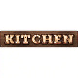 Kitchen Bulb Lettering Novelty Metal Street Sign 24" x 5" (ST)