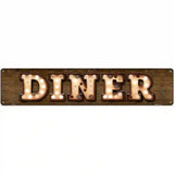 Diner Bulb Lettering Novelty Metal Street Sign 24" x 5" (ST)