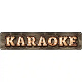 Karaoke Bulb Lettering Novelty Metal Street Sign 24" x 5" (ST)