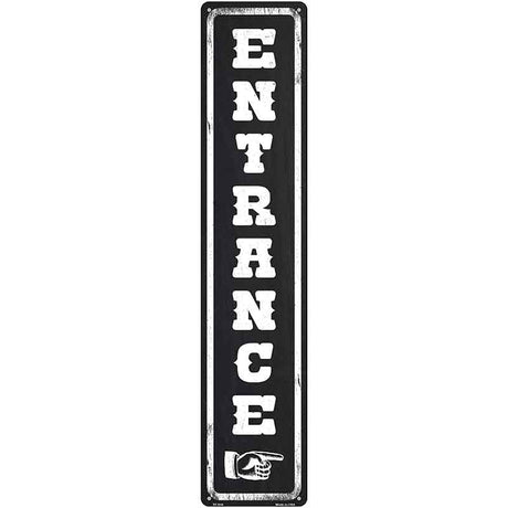 Entrance to the Right Novelty Metal Street Sign 24" x 5" (ST)