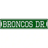 Broncos Dr Novelty Metal Street Sign 24" x 5" (ST)