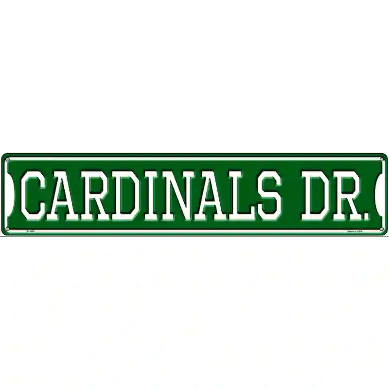 Cardinals Dr Novelty Metal Street Sign 24" x 5" (ST)