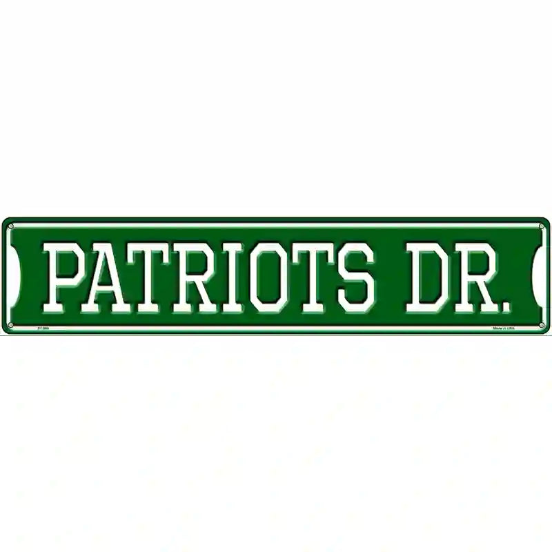 Patriots Dr Novelty Metal Street Sign 24" x 5" (ST)