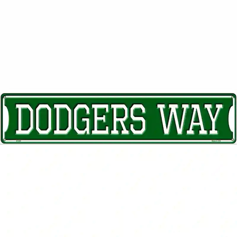 Dodgers Way Novelty Metal Street Sign 24" x 5" (ST)