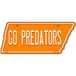 Go Predators Novelty Metal Tennessee License Plate Tag TN-030 13.5" x 5.5" Plate (TN)