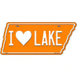 I Love Lake Novelty Metal Tennessee License Plate Tag TN-074 13.5" x 6" Plate (TN)