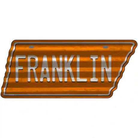 Franklin Novelty Corrugated Effect Metal Tennessee License Plate Tag TN-246