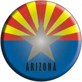 Arizona State Flag Metal Circular Sign 8" (UC)