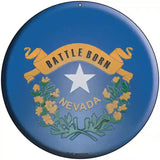 Nevada State Flag Metal Circular Sign 8" (UC)