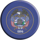 Utah State Flag Metal Circular Sign 8" (UC)