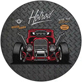Ride the Classic Red Hotrod Novelty Metal Circular Sign 8" (UC)