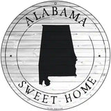 Alabama Sweet Home Novelty Metal Circle Sign C-1791 8" (UC)