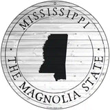Mississippi Magnolia State Novelty Metal Circle Sign C-1814 8" (UC)