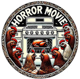 Horror Movie Novelty Metal Circular Sign C-2082