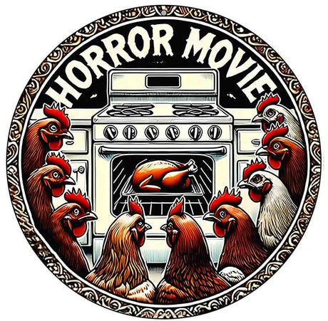 Horror Movie Novelty Metal Circular Sign C-2082