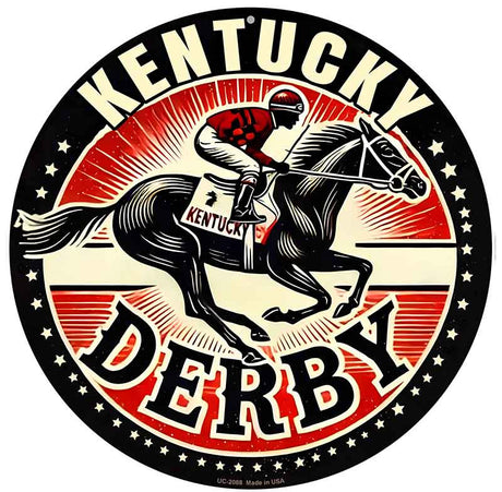 Kentucky Derby Novelty Metal Circular Sign C-2088