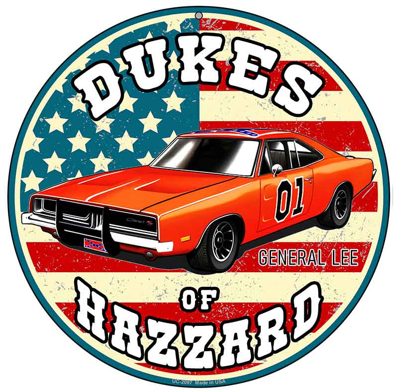 Dukes of Hazzard Novelty Metal Circular Sign C-2097