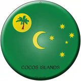 Cocos Islands Country Novelty Metal Circular Sign 8" (UC)