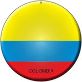 Colombia Country Novelty Metal Circular Sign 8" (UC)