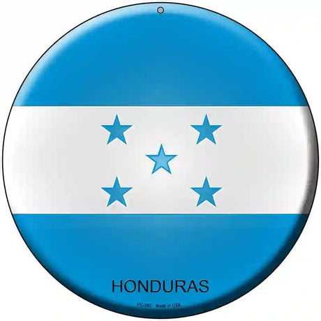 Honduras Country Novelty Metal Circular Sign 8" (UC)
