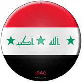 Iraq Country Novelty Metal Circular Sign 8" (UC)