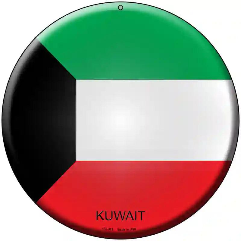Kuwait Country Novelty Metal Circular Sign 8" (UC)