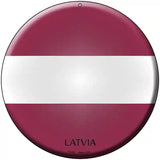 Latvia Country Novelty Metal Circular Sign 8" (UC)