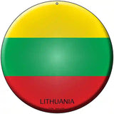 Lithuania Country Novelty Metal Circular Sign 8" (UC)