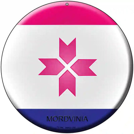 Mordvinia Country Novelty Metal Circular Sign 8" (UC)