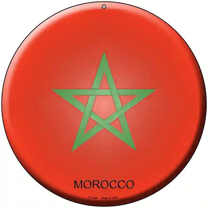 Morocco Country Novelty Metal Circular Sign 8" (UC)