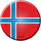 Norway Country Novelty Metal Circular Sign 8" (UC)