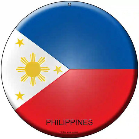 Philippines Country Novelty Metal Circular Sign 8" (UC)
