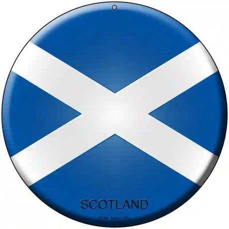 Scotland Country Novelty Metal Circular Sign 8" (UC)