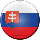 Slovak Republic Country Novelty Metal Circular Sign 8" (UC)
