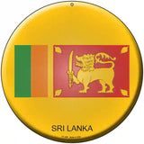 Sri Lanka Novelty Metal Circular Sign 8" (UC)