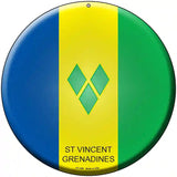 St Vincent Grenadines Country Novelty Metal Circular Sign 8" (UC)
