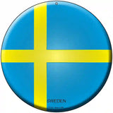 Sweden Country Novelty Metal Circular Sign 8" (UC)