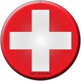 Switzerland Country Novelty Metal Circular Sign 8" (UC)