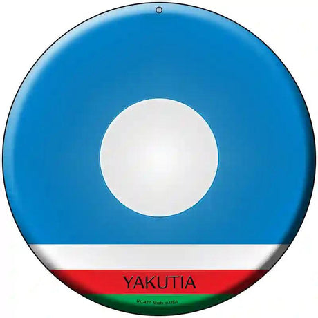 Yakutia Country Novelty Metal Circular Sign 8" (UC)