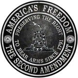 Americas Freedom Novelty Metal Circular Sign 8" (UC)