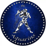 Aquarius Novelty Metal Circular Sign 8" (UC)