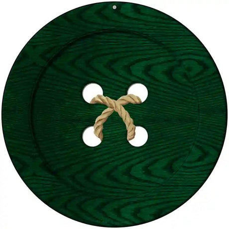 Green Button Novelty Metal Circular Sign 8" (UC)