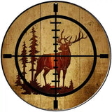 Elk Hunter Novelty Metal Circular Sign 8" (UC)